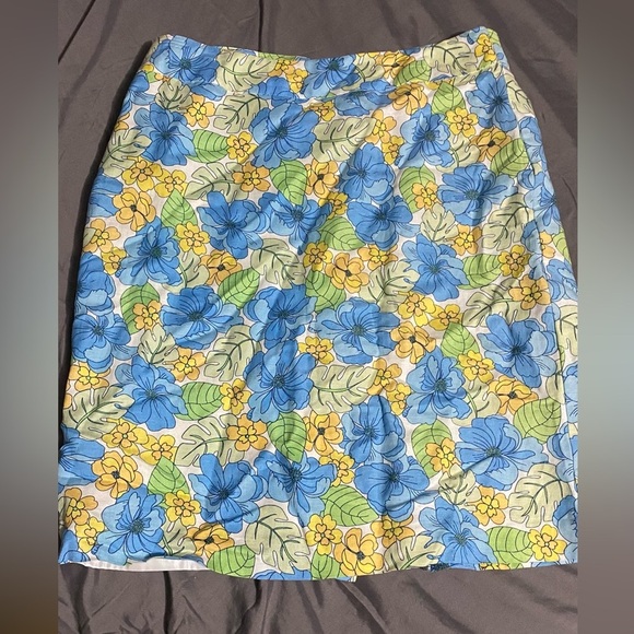 Vintage Linen Blend Retro Floral Blazer & Skirt Size 14 16 Norton Mcnaughten - Picture 10 of 16